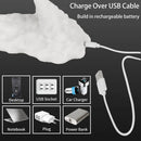 Lámpara LED 3D de fuego de dragón, luz recargable USB