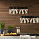 Soporte de pared para frascos de especias – Organizador de cocina que ahorra espacio