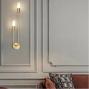 Lámpara de pared LED nórdica moderna – Aplique minimalista dorado y negro