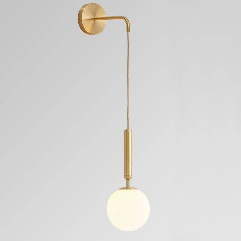 Lámpara de pared LED minimalista – Elegante lámpara de mesita de noche de cristal