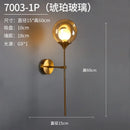 Lámpara de pared moderna LED con esfera de cristal para dormitorio y salón