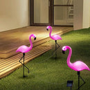 Luz solar de jardín con diseño de flamenco impermeable para exteriores