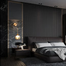 Lámpara de pared moderna LED con esfera de cristal para dormitorio y salón