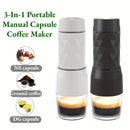 Cafetera portátil 3 en 1 para cápsulas y café molido