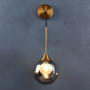 Lámpara de pared moderna LED con esfera de cristal para dormitorio y salón