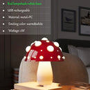 Lámpara de mesa LED con forma de seta, recargable por USB