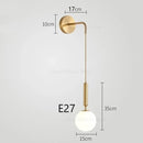 Lámpara de pared LED minimalista – Elegante lámpara de mesita de noche de cristal