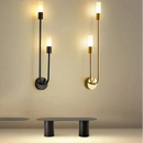 Lámpara de pared LED nórdica moderna – Aplique minimalista dorado y negro