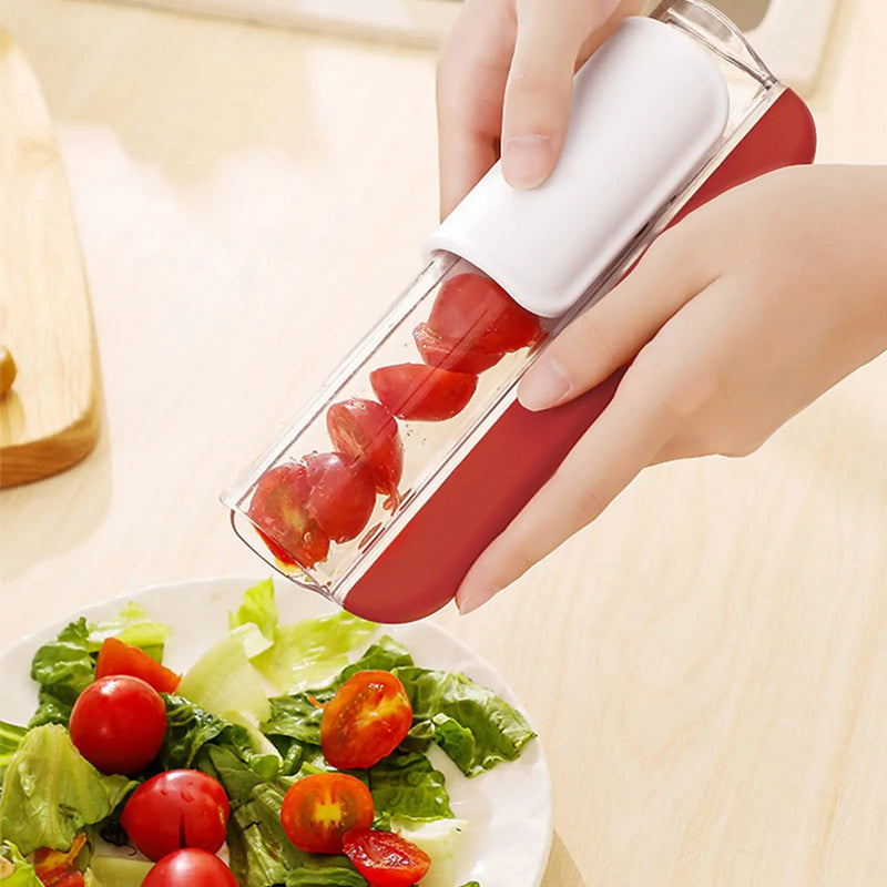 Herramienta fácil de cortar ensalada de frutas para tomates y uvas