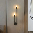 Lámpara de pared LED nórdica moderna – Aplique minimalista dorado y negro